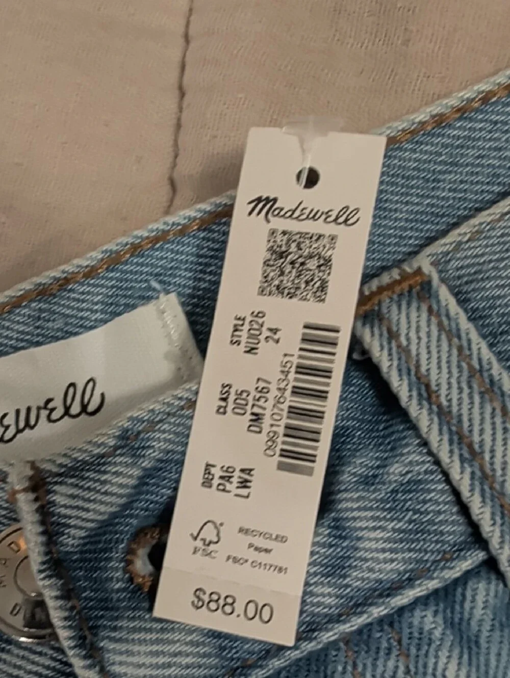 Madewell The Essex Long Baggy Short 24